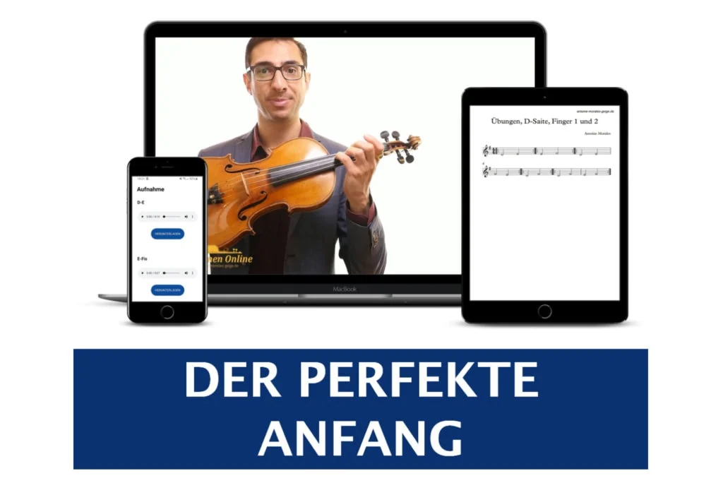 Anfänger Kurs Geige lernen Online