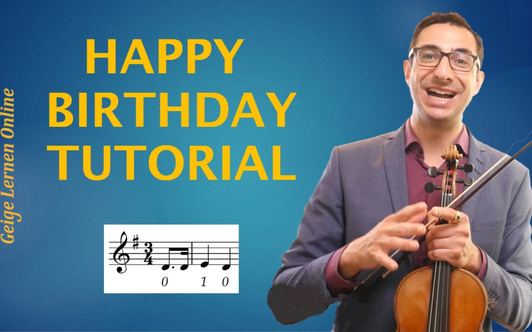 Happy Birthday auf der Geige spielen (Anfänger Tutorial und Noten)